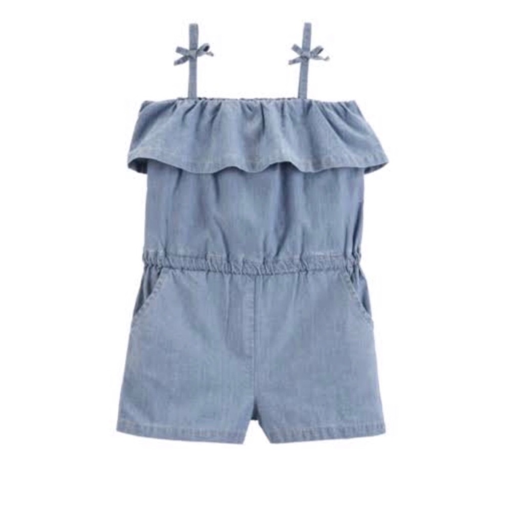 Cherokee baby girl denim romper Size 3-6M